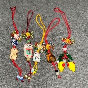 Japenese Colorful Beaded Charms Set for Bags or keys